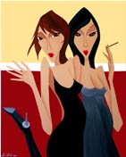 PARTY&nbsp;GIRLS von Anil Kohli (www.berliner-malerei.de)